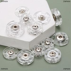 [COD] ZNPNXN 10 Pairs Transparent Delicate Plastic Invisible Snap Button Fastener Round Snap Button Clasp Sweater Clothes Inner Dark Buckle