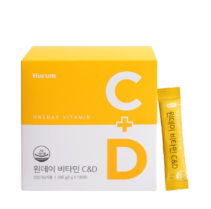 [KOREA]🇰🇷 HURUM Official⭐Vitamin C+D 2g x 100 Sticks Color FoodㅣONEDAY VITAMIN C&D color food