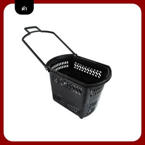 ตะกร้าใส่ของล้อลาก พลาสติกหนา รับน้ำหนักรวมได้ 10 กิโล มีหลายสี ตะกร้ารถเข็น ขนาด 50L รุ่น SBK001