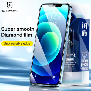 SmartDevil Super smooth Diamonds Screen Protector For iPhone 12 mini 12Pro 12 promax Full screen full coverage HD bluelight Tempered Glass Film anti-fingerprint explosion-proof