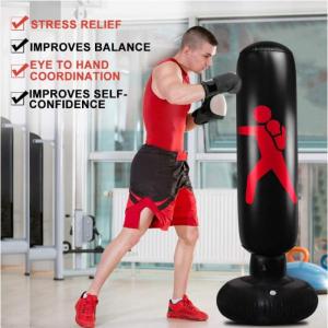 1.6M Inflatable Boxing Bag Tumbler PVC Punching Bag Boxing Bag Glove Fitness Martial Art Kung Fu Adult Sandbag
