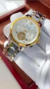Mens Quartz Watch Fully Automatic Mechanical Watch Calendar Hollow Luminous Waterproof Casual Business Watch