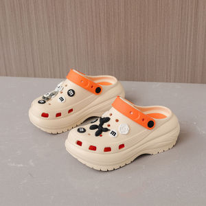 [Free Shipping] WomenS Thick-Soled Outdoor Clogs EVA Non-Slip Height-Increasing Breathable Fashionable DIY Trendy Garden Shoes Beach Shoes