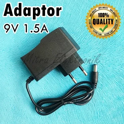 Adaptor 9V 1.5A 9Volt 1.5Ampere - Adaptor 9 Volt 15 Ampere - Charger Cas 9V 1.5A Speaker Portable Meeting Bluetooth Wireless