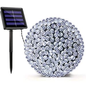 Outdoor Solar String Lights 22M Waterproof 8 Modes LED Fairy Lights Black Wire Garden Patio Yard Hari Raya Party Decoration