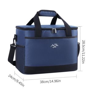 26L Cooler Bag for Camping Picnic Travel Thermal Bag Shoulder Bag Refrigerated Bag Large Capacity