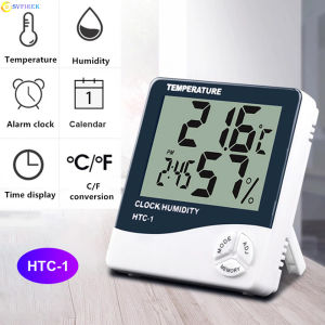 HTC-1 LCD Electronic Digital Temperature Humidity Meter Indoor Thermometer Hygrometer Alarm Clock Calendar Clock