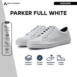 SEPATU ARF PARKER FULLWHITE Sepatu Putih Pria Wanita Sneakers Casual Kulit Laki Laki Cowok Cewek Dewasa Keren Santai Sepatu Wanita Terbaru Snekers Original Asli Lokal