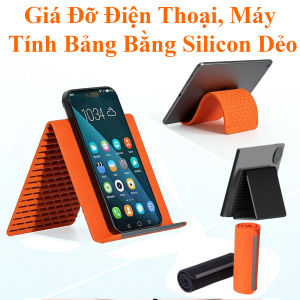 Giá Đỡ Điện Thoại Máy Tính Bảng Silicon Dẻo Cuộn Gọn Có Lõi Nhôm Chống Trượt