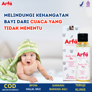 [BPOM RESMI] Arfa Baby Oil – Minyak Telon Alami | Menjaga Kesehatan Kulit & Cegah Batuk Pilek Bayi