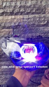 LAMPU DEPAN MIO SMILE MIO NEW BILED PROJIE LED 2 LENSA