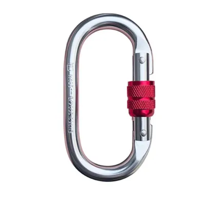 25KN Silver Alloy Steel Safety Lock/Rock Climbing Rescue Carabiner/O-Shaped Climbing Ring Lock/Yoga Hammock Link Buckle