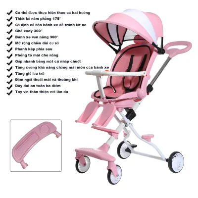 Mmflight Stroller Baby Lipat Travelling Stroller Anak Kereta Dorong Bayi 2 Arah 0-5 Tahun
