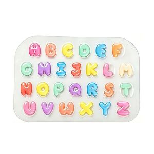 LONGB Silicone Khuôn đổ nhựa epoxy chữ cái Chịu nhiệt Chống dính Khuôn pha lê chữ cái nhỏ Chất lượng cao Tự làm Khuôn làm  dây chuyền bằng nhựa resin dành cho phụ kiện trang sức