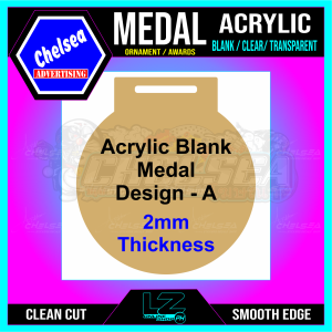 100 PCS Acrylic Blank Medal Clear Ornament Blank Transparent 3mm / 2mm Thickness