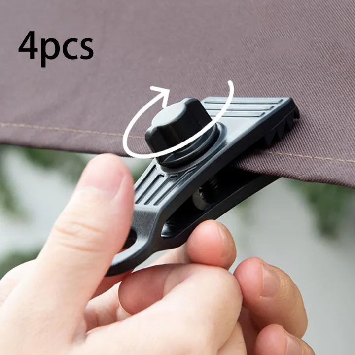 Versatile Rotating Clips Motoise 4x Heavy Duty Tarp Clips Tent Clips Versatile Use Portable ...