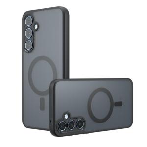 Case for Samsung Galaxy A55 A35 A25 A15 5G Magsafe Magnetic Matte Back Cover Anti-fingerprint Four Corners Built-in Safety Pads Anti-drop Anti-collision Anti-shock Protective Cover