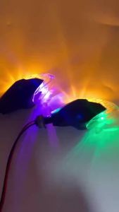 Asim Motorcycle 2pc Motorcycle Turn Signal Light Indicator Blinker Amber/Blue-Red Tail Light 12V