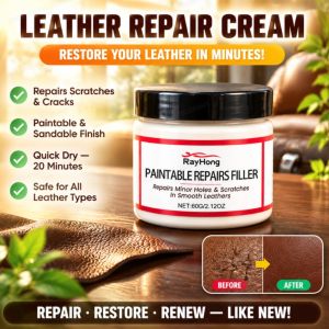 Leather Repair Agent For Car Seats And Sofa Home Use/MultiSurface Leather Refurbishment/Restores Shine And Smoothness/Quick Application/For All Family Members