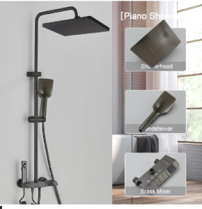 Shower Set 4 in 1 Stainless Steel Rain Shower Bathroom Premium Shower Rain Hot and Cold Shower Set