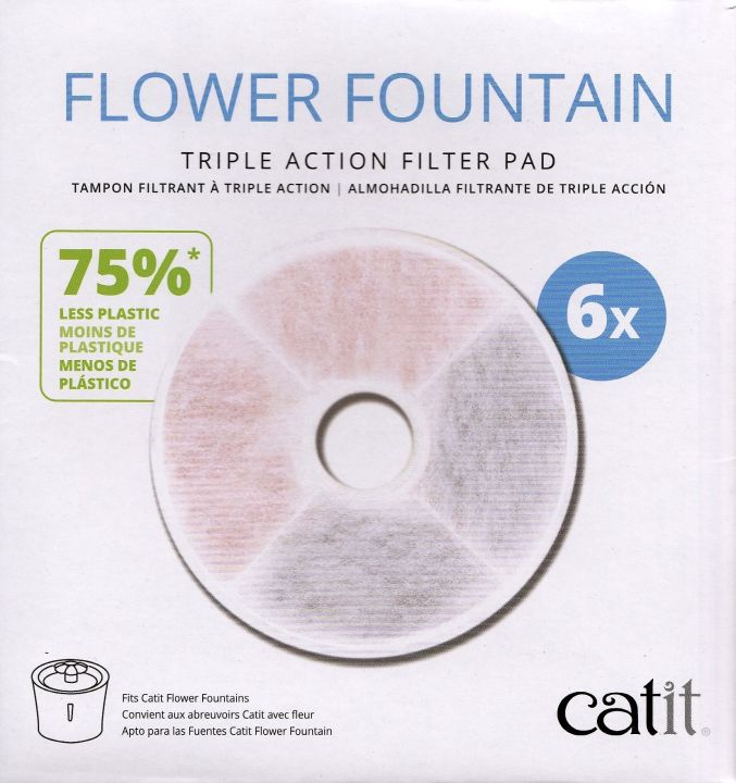 Hagen Catit Triple Action Water Fountain Filter/ Penapis Untuk Bekas
