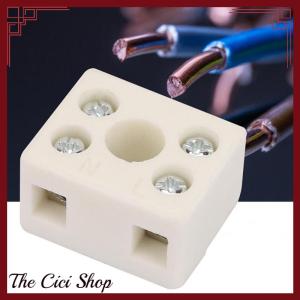 [The Cici Shop] 5Pcs 2 Postion 5 Hole Wiring Terminal Block high frequency porcelain Dua