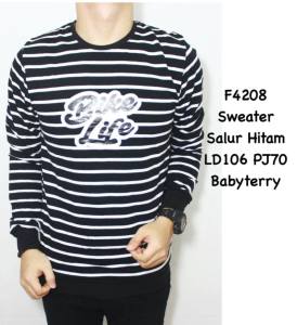 CJ - SWEATER COWOK MOTIF TULISAN / SWETER SALUR PRIA