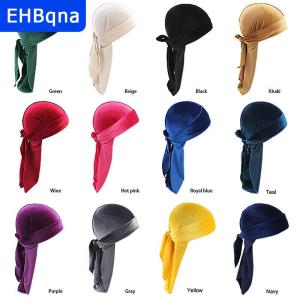 [COD] EHBqna SPORTS ยูนิเซ็กซ์ผู้ชายผู้หญิง Bandana durag Headwear หมวกโจรสลัดผ้าไหมหมวกห่อ