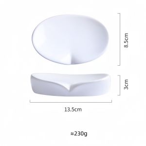 Self Draining Keep Soap Bars Dry Ceramic Soap Tray Simple Soap Dish