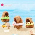 BEIBEI Summer Capybara Plush Toy Cute Swimming Circle Capibara Anime Fluffty Toy Capybara Stuffed Toy Soft Capybara Plush Doll Birthday Gift. 