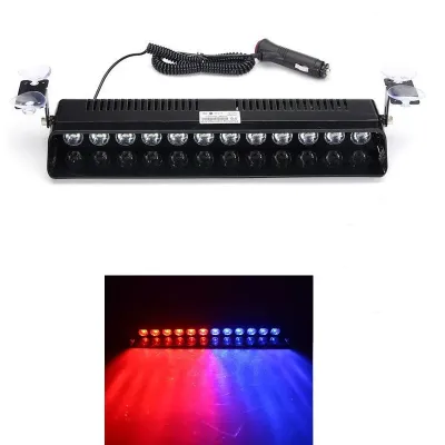 ไฟไซเรนติดกระจก 12/8 LED COB 12V ไฟไซเรน ไฟเรนฉุกเฉิน ติดรถยนต์ 14 โหมดแฟลชสําหรับ