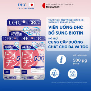 Combo 3 Gói Thực phẩm bảo vệ sức khoẻ DHC BIOTIN (30 ngày) - Dạng viên uống hỗ trợ bổ sung Biotin