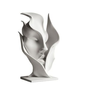 MI LI 3D Printed Half Face Sculpture Artistic Sense Figurine Home Decoration Decorative Statue Art Ornaments Home