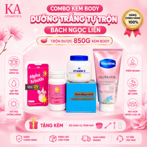 COMBO KEM DƯỠNG TRẮNG BẠCH NGỌC LIÊN ( 850G-11KG ) (5 Món+LyVys) | (BNL+VSL+LYVYS+VITAMIN+KC3+ALPHA)