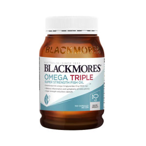 SG Stock Blackmores Omega Triple Super Strength Fish Oil 150s - Contains DHA EPA & Omega-3 for General Wellbeing