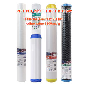 TROUWIDS 20 Inch Penapis Air Dalam Rumah Leak Proof Water Filter Housing 4 Stage Water Purifier Large Flow 户外过滤器净水器