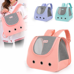Cat Backpack Supplies foldable Portable breathable double shoulder cat bag foldable puppy backpack fashionable and pet bag