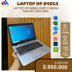 LAPTOP CŨ HP 840G3 ĐẸP NHƯ MỚI ( CORI I7-6600/ RAM 8G/ SSD 256)