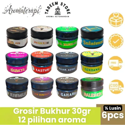promo murah grosir buhur 6 pcs dupa gaharu gahru madinah magribi ameer oud bukyah