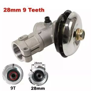 28mm Universal Grass Trimmer Head Mower Alloy Weeding Tray Gear HeadGrass Root Weeder Grass Cutter Parts For Household Garden Tools Trimmer Gearhead Gearbox Brushcutter Grass Tool Repair trimming and filling machine accessories