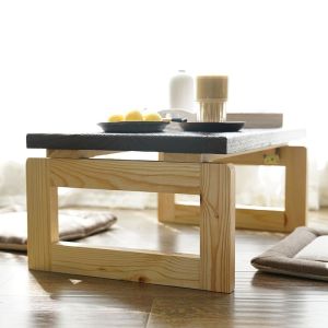 CraftedLiving SG-Solid Wood Tatami Coffee Table Kang Table Bay Window Table Small Coffee Table Low Table Folding Small Floor Table Tea Table Japanese Style Low Foot Table
