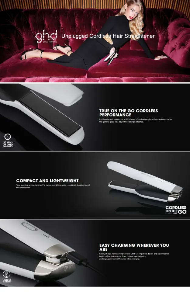 GHD Unplugged Cordless Hair Straightener Professional Styler