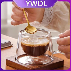 YWDL Double Wall Glass Coffee Mug Heat-resistant Espresso Cup Thermo Insulated Cup For Latte Cappuccino Tea Drinkware Set2026
