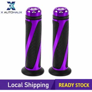 7/8" 22mm 15/16" 24mm Universal Motorcycle Hand Grips Cover Rubber Aluminum Alloy Handlebar Cover for Motorcycle Scooter Bicycle Purple 1 Pair