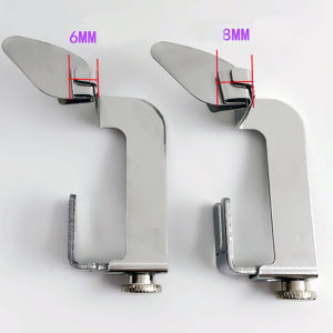 1PCS Sewing Machine Adjustable Down Turn Hemmer Folde Feet 6MM/8MM Guide Parts Lighting Fabric Industry Presser Foot Stitching Seam Curler