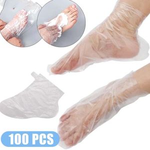 100Pcs Dead Skin Removal Hand Foot Mask Film Disposable Foot Mask Glove with Fixed Sticker For Foot Care