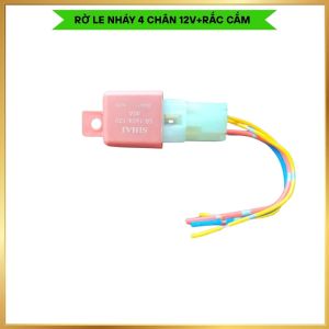 Rờ le nháy rờ le chớp xi nhan loại 4 chân kèm rắc cắm nguồn 12 vôn. hàng tốt