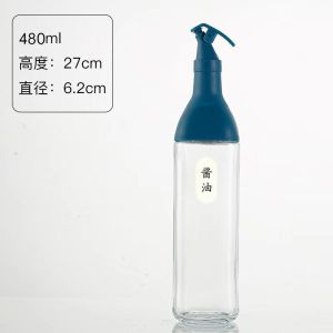 Botol Minyak Kaca Anti Tumpah Estetik Korean Style Wadah Saos Vinegar Kecap