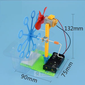 Science and technology small production homemade hand-cranked bubble machine elementary school science experiment toy stem toy science