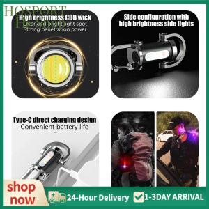 【HPS】 ไฟฉายคีย์เชน COB LED แบบชาร์จได้ขนาดกะทัดรัดสำหรับกิจกรรมกลางแจ้งและการเดินทางในธรรมชาติ